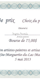 Prix du public, Sainte-Marguerite, 2013