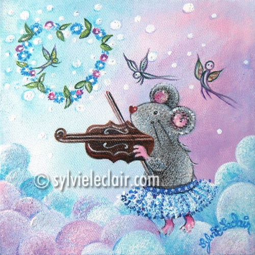 Un violon dans les nuages