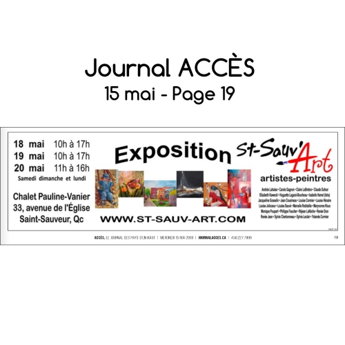 Journal Accès,15 mai 2019. page 19
