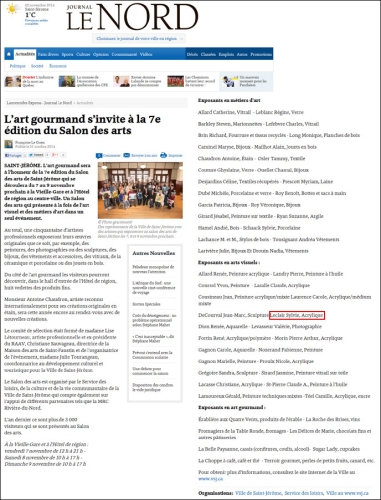 Journal Le Nord, 1er novembre 2014