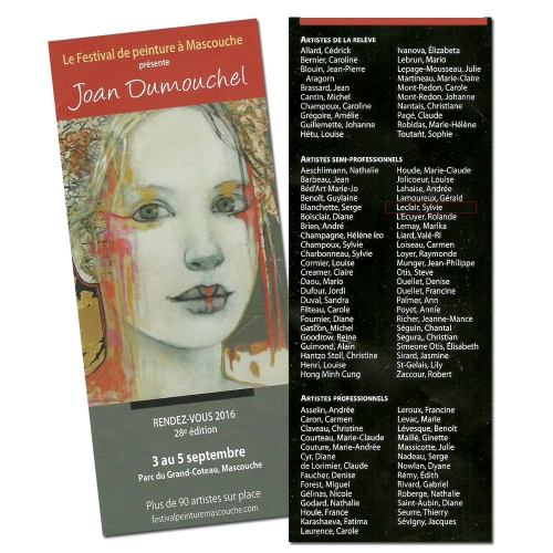 Liste participants Festival Mascouche 2016