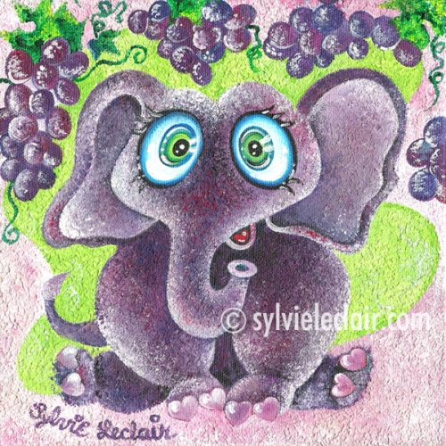 Fannie l'éléphantoche violette